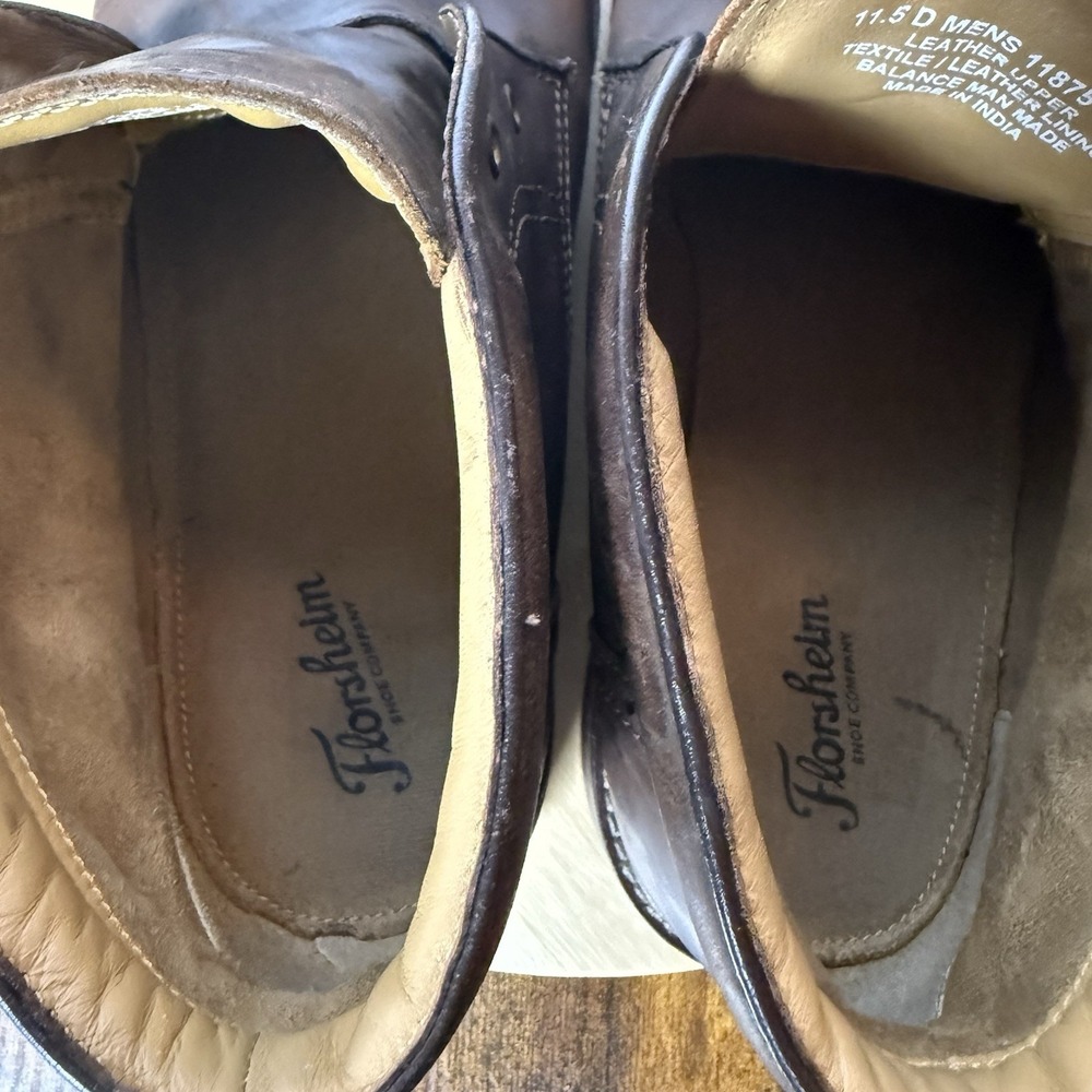 Florsheim Boots Men's Size 11.5D Highland Brown Leather Ankle Chukka Leather - Picture 6 of 8